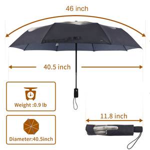 Parapluie personnalisé avec le doigt d'honneur, portable, automatique, pliable en 3 sections, protection solaire contre la pluie - Product Image 4