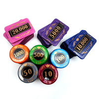 Ensemble de jetons de poker professionnels de casino en acrylique de haute qualité, 760 pièces, design luxueux, Chine