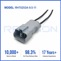 Connecteur Étanche Automobile 2 Broches 70253A-9.5-11 Auto Connect pour Faisceau de Câbles Électriques avec Boîtier Scellé