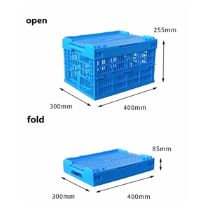 High Quality Mesh Plastic Fresh Vegetable Fruit Crate Stacking Folding Moving Crate Box