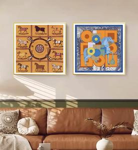 Toile d'art <span class=keywords><strong>moderne</strong></span> <span class=keywords><strong>de</strong></span> luxe, belle tête <span class=keywords><strong>de</strong></span> <span class=keywords><strong>cheval</strong></span> rose volant sauvage, <span class=keywords><strong>peinture</strong></span> orange avec cadre, art mural en cours d'exécution, peintures <span class=keywords><strong>de</strong></span> chevaux dorés - Product Image 4