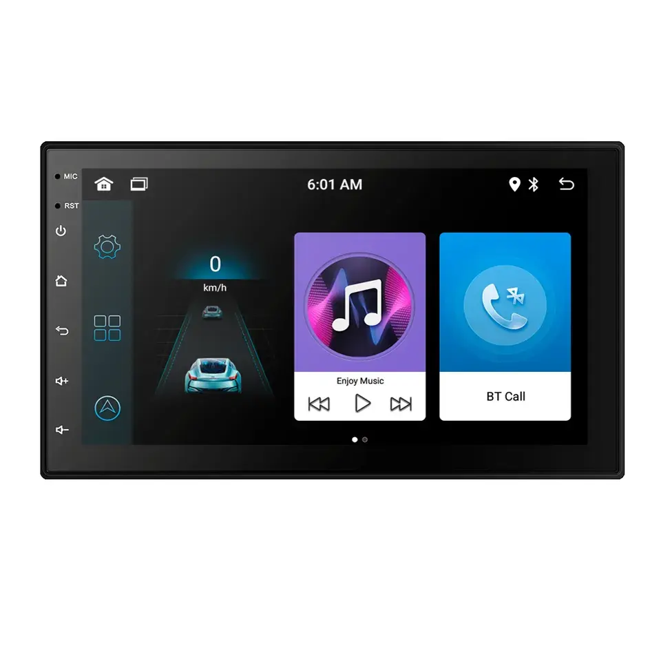 Pemutar DVD mobil 7 inci 4G, FM AM DSP RDS kamera perekam ganda Carplay Android 10 navigasi GPS mendukung perekaman ganda Radio RGB