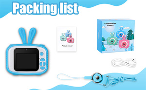 Cámara para niños para niñas, 2 lentes Selfie Hd niños Cámara Digital juguetes para 4 5 6 7 8 9 años Niña Navidad cumpleaños regalos - Product Image 6