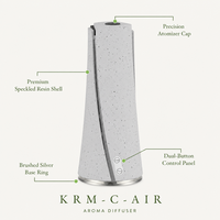 Diffuseur de parfum en résine 100ml 6000mAh Rechargeable 12H Sans fil Application 7 Niveaux 3 Minuteurs 200-300m² Décoration Maison OEM Personnalisé Blanc