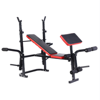 Banc de musculation en acier réglable, équipement de fitness avec banc de presse à décliner et supports à haltères pour usage domestique en vente