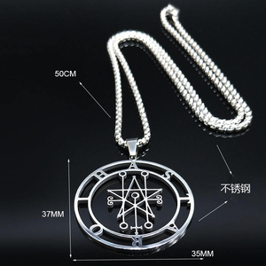 Collar con Símbolo del Demonio <span class=keywords><strong>Goetia</strong></span>, Collares de Acero Inoxidable al por Mayor, Collar de Oro Personalizable, Joyería de Escorpión - Product Image 6