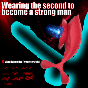 <strong>Remote</strong> <strong>Control</strong> USB Charging <strong>Clit</strong> Sucking Wearable Rose Vibrators Sex Toys Extend Sexual Time Lock in Sperm for Men Couple