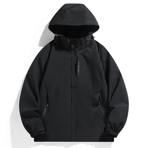 Unisex Windproof Waterproof Outdoor <b>Jacket</b> With Hood Breathable <b>Lightweight</b> For Hiking Running Spring Autumn Wear - Product Image 1