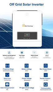 Inverter tenaga surya, 6KW 8KW 10KW 220VAC Off Grid Hybrid Solar 110A MPPT daya rumah dan baterai untuk sistem energi surya