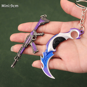 Mini porte-clés en métal de 9cm, couteau de Valorant porte-clés Mini Valorant Karambit - Product Image 3