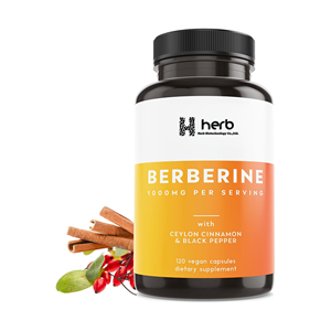 Cápsulas orgánicas de apoyo inmunológico para adultos, extracto de canela de Ceilán 1300mg y berberina HCL 100mg de marca blanca OEM y ODM - Product Image 1