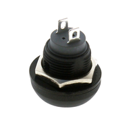 Interrupteur à bouton-poussoir momentané à tête ronde de 12 mm, 1NO 2A 250V, boîtier en plastique étanche IP65 pour dispositif médical