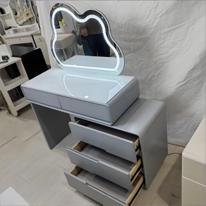 Tủ quần áo bằng gỗ bàn trang điểm Thiết kế gương với ngăn kéo - Product Image 3