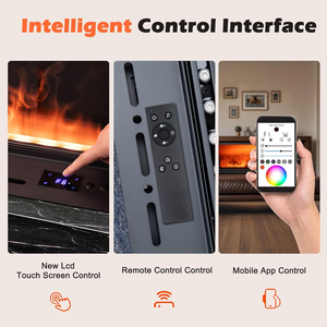 Application moderne de <span class=keywords><strong>cheminée</strong></span> électrique à atomisation 3D et <span class=keywords><strong>cheminée</strong></span> à vapeur d'eau en acier à flamme LED télécommandée - Product Image 3