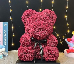 Venta al por Mayor 2026: Oso de Rosas Preservadas de 40cm, Regalo de San Valentín y Navidad, con Caja, <span class=keywords><strong>para</strong></span> Mujeres y <span class=keywords><strong>Niñas</strong></span> - Product Image 5