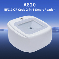 Escáner de Códigos de Barras 1D 2D QR con Lector RFID NFC de 13.56MHz, USB de Escritorio Manos Libres para Terminal POS Médico y Farmacéutico A820
