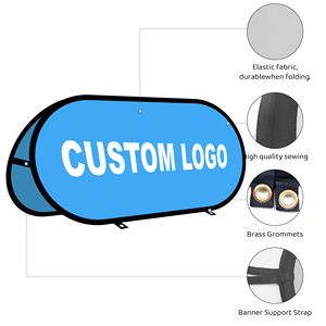 Banner Ovalado Plegable de Tela Tejida para Publicidad y Promoción en Exteriores, Carpa para Exteriores - Product Image 2