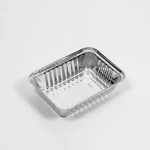 Plats jetables en feuille d'étain d'emballage alimentaire Grill Pan Catering Aluminium Foil Container Plateau avec couvercle en plastique