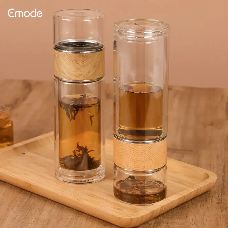 Emode แก้วใส่ชา12ออนซ์,แก้วสำหรับเดินทางถ้วยชาแก้วสำหรับใส่ชาผลไม้และชงกาแฟแบบชงเย็น