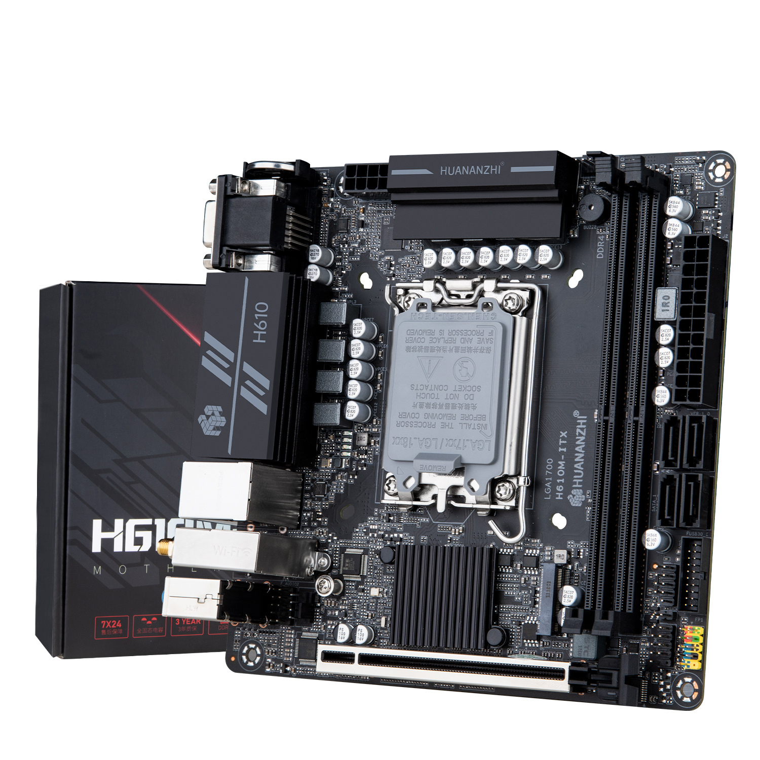 HUANANZHI H610M ITX DDR4 Motherboard for Intel LGA 1700 CPUs