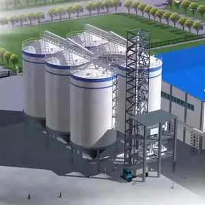 Zement-Silo 1000 Tonnen montierte Reis-Silos verzinkter Stahlmaserungs-Silo Preise