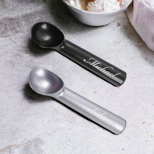 1 pièce Cuillère à glace et à fruits en alliage d'aluminium gravée personnalisée, motif pastèque - Product Image 2