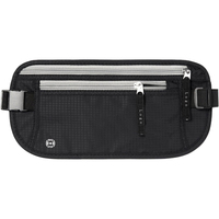 Sac banane et ceinture porte-monnaie de voyage d'extérieur multifonctionnel en nylon, ultra-fin, anti-RFID, avec fermeture éclair, personnalisé en usine, motif géométrique