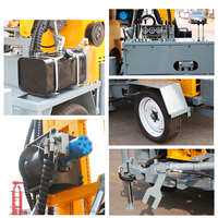Foreuse hydraulique pour puits profonds de 300 m, machine de forage de puits d'eau autopropulsée sur roues, foreuse pneumatique pour puits d'eau