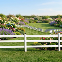 Clôture pour chevaux en PVC à 3 rails personnalisable Fentech Factory, anti-UV, faible entretien, clôture flexible en vinyle pour ranch, ferme équestre