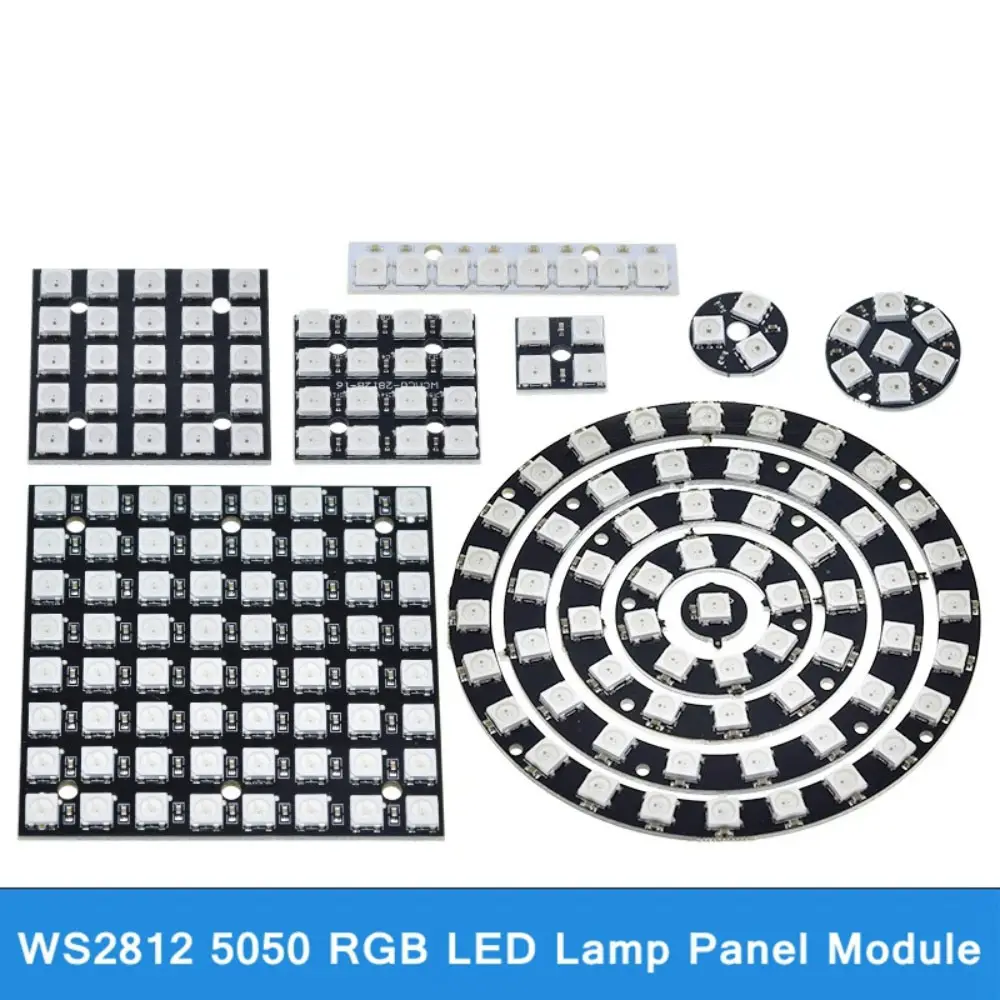 WS2812 WS2812B WS 2811 5050 RGB LED Lamp Panel Module 5V 1Bit 4Bit 8Bit 12Bit 16Bit 24Bit Rainbow LED Precise