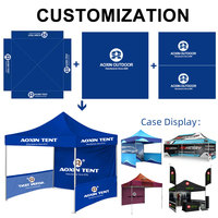 Tente pliante commerciale robuste 10x10 imperméable avec structure en aluminium pour salons professionnels et événements publicitaires