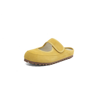 Sandalo estivo nuovo stile, ampio, con <span class=keywords><strong>tacco</strong></span> <span class=keywords><strong>basso</strong></span>, cinturino alla caviglia, suola in pelle grezza, slip-on, punta tonda, <span class=keywords><strong>tacco</strong></span> spesso, impermeabile. - Product Image 2