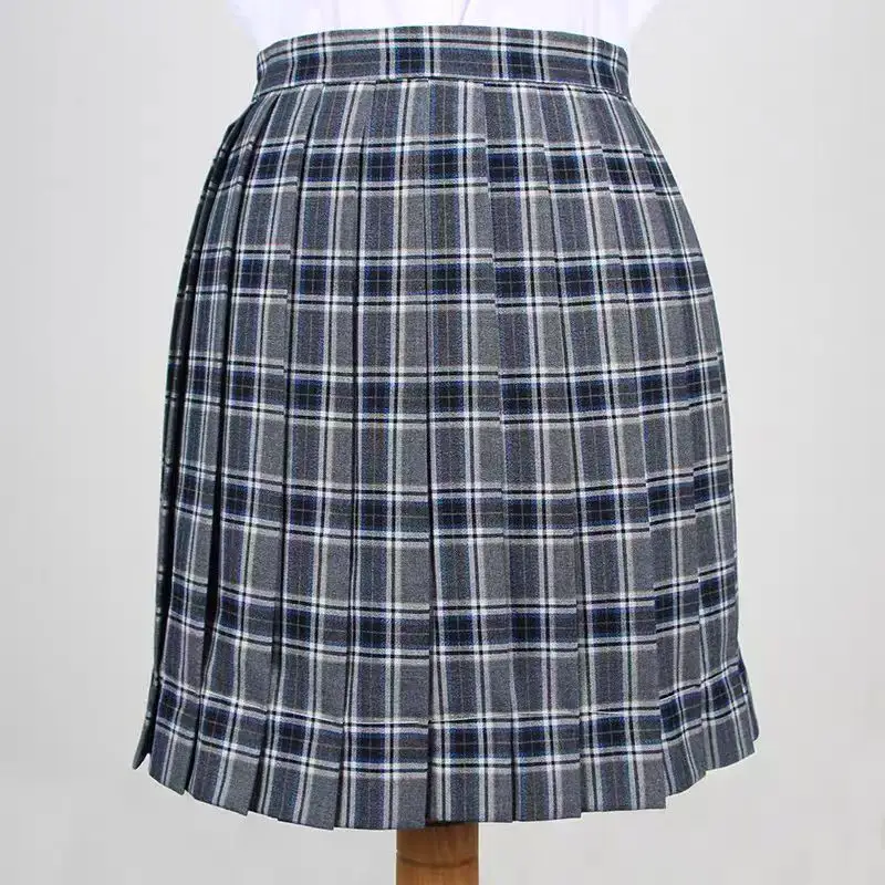 Японская плиссированная теннисная школьная форма с высокой талией для девочек, спортивная короткая юбка в клетку для гольфа