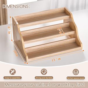 <span class=keywords><strong>Étagère</strong></span> <span class=keywords><strong>à</strong></span> <span class=keywords><strong>épices</strong></span> en bambou, organisateur d'assaisonnements en bois massif, support de rangement pour condiments en bambou, armoire de comptoir <span class=keywords><strong>à</strong></span> 3 niveaux - Product Image 6