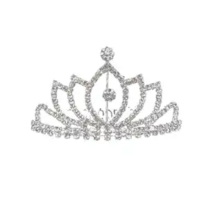 高品质工厂销售新娘结婚皇冠圆形水晶头饰发饰皇冠