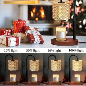 Nouvelle Lampe Chauffe-Bougie en Verre Électrique Réglable avec Variateur d'Intensité, Lampe Chauffe-<span class=keywords><strong>Cire</strong></span> et Brûleur d'Arômes - Product Image 3