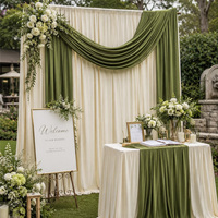 Nouvelle housse de table drapée en soie de lait et élasthanne, sans plis, pour la décoration de mariages et d'événements