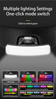 Lámpara Frontal LED Recargable USB-C con Sensor de Movimiento para Gorra de Béisbol, 180 °   Ajustable, manos libres, con indicador de batería para exteriores