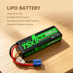 TSX Power 7.4V 80C 5200mAh 2S RC Lipo Batterij Harde Kist Met EC5 Stekker voor 1/8 1/10 RC Voertuigen RC Auto Truck Tank X-Maxx Buggy - Product Image 3