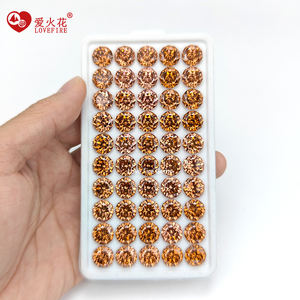 Gemme Love Fire 5A, Nuova Taglia a Fiore, Pietra Preziosa Sintetica CZ Sfusa, Forma Decagonale, Taglio Brillante Speciale a Stella, Zirconia Cubica Sintetica - Product Image 2