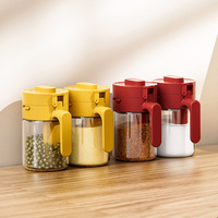 Bocaux à épices en verre pour cuisine, multi-compartiments, tout-en-un, avec couvercle-cuillère intégré, ensemble complet, design minimaliste moderne