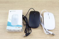 Nouvelle Souris Filaire USB M015 2026 Ultra-Mince Double Main pour Gaming, Souris Gamer Filaire à Prix Abordable avec Rétroéclairage