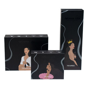 Boîte vibrante magnétique noire personnalisée pour jouets sexuels, papier d'art de haute qualité avec revêtement UV et gaufrage, doublure en éponge - Product Image 3