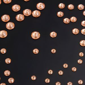 Perles de strass en opale de feu époxy de 5 mm à dos plat avec trou central à coudre pour la fabrication de bijoux en chaîne à maillons - Product Image 5