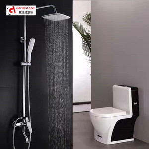 Giormani Shower <b>Set</b> <b>Square</b> Rain Head Ceramic Valve Single Handle 3.5-4.9gpm Bathroom Bathtub Use - Product Image 4
