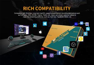 Carte de <span class=keywords><strong>capture</strong></span> vidéo AVMATRIX UC2218-4K 4K 60 avec double entrée et sortie en boucle, USB3.0 Plug & Play, compatible Windows/Linux/Mac - Product Image 4