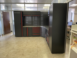 Système de stockage de garage robuste entièrement soudé armoire à outils combinée modulaire pour l'industrie - Product Image 6