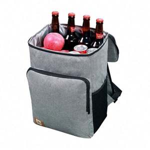 Nevera portátil de aluminio de gran capacidad de 20L para 36 latas de cerveza, cesta isotérmica para pícnic al aire libre, mochila nevera para almuerzo - Product Image 1