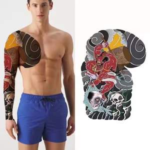 Adult Arm Sleeve Temporary <b>Tattoo</b> Sticker Waterproof Long Lasting Black Body Art Decal Durable <b>Paper</b> Professional Salon Use - Product Image 3