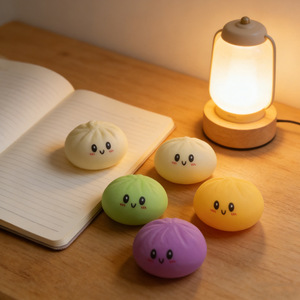 Wholesale Cute Stress Relief Squeeze Toy Steamed Bun Slow Rebound <b>Squishy</b> Toy Promotional Gift - Product Image 3